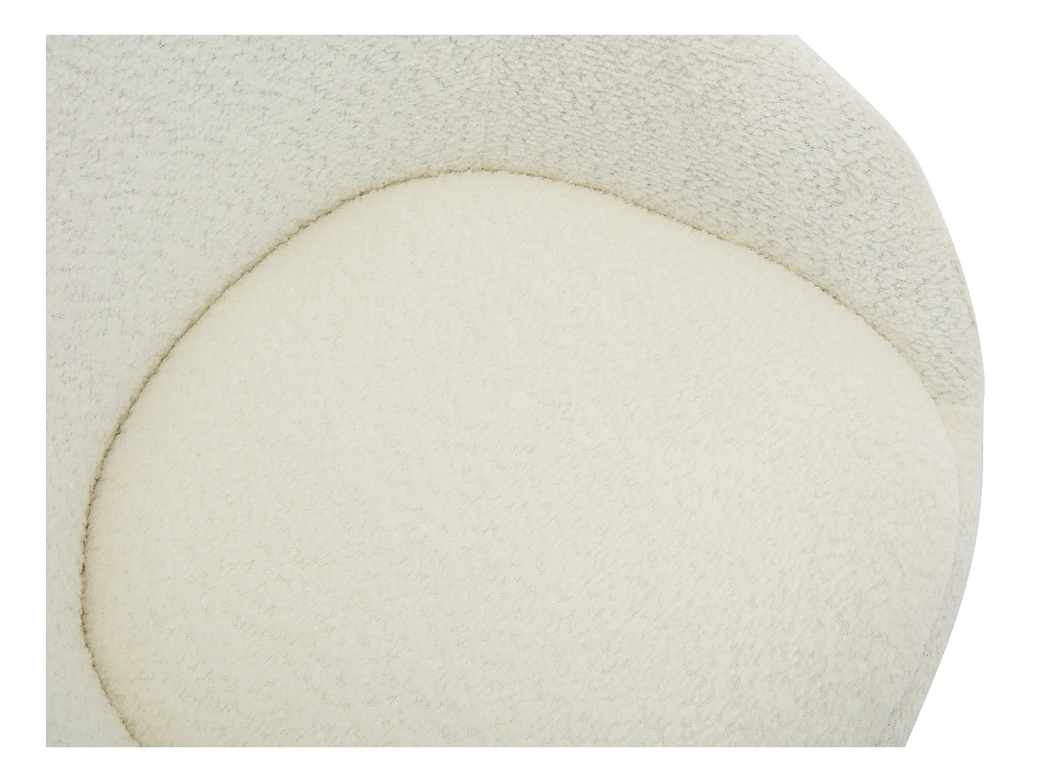 Kontorstol - Teddy stof - Elfenbenshvid - Justerbar højde - NAODY