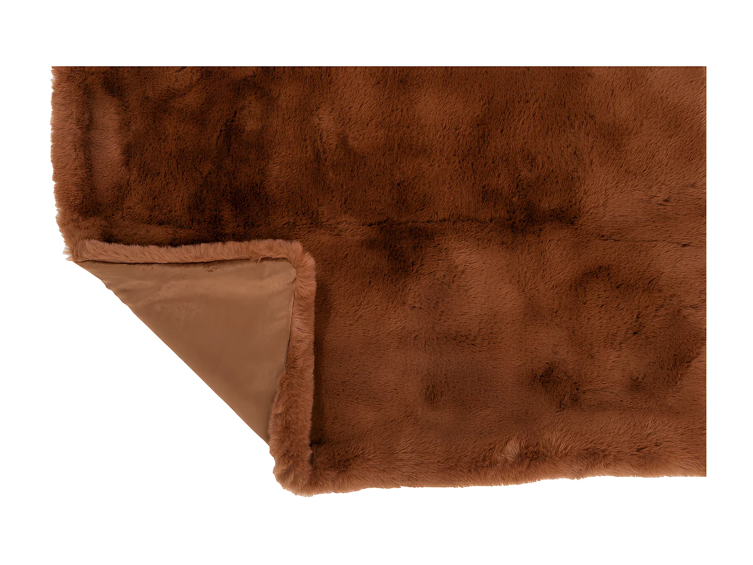 Plaid Cutie Polyester Sienna Marron - L 180 x l 130 x H 2 cm