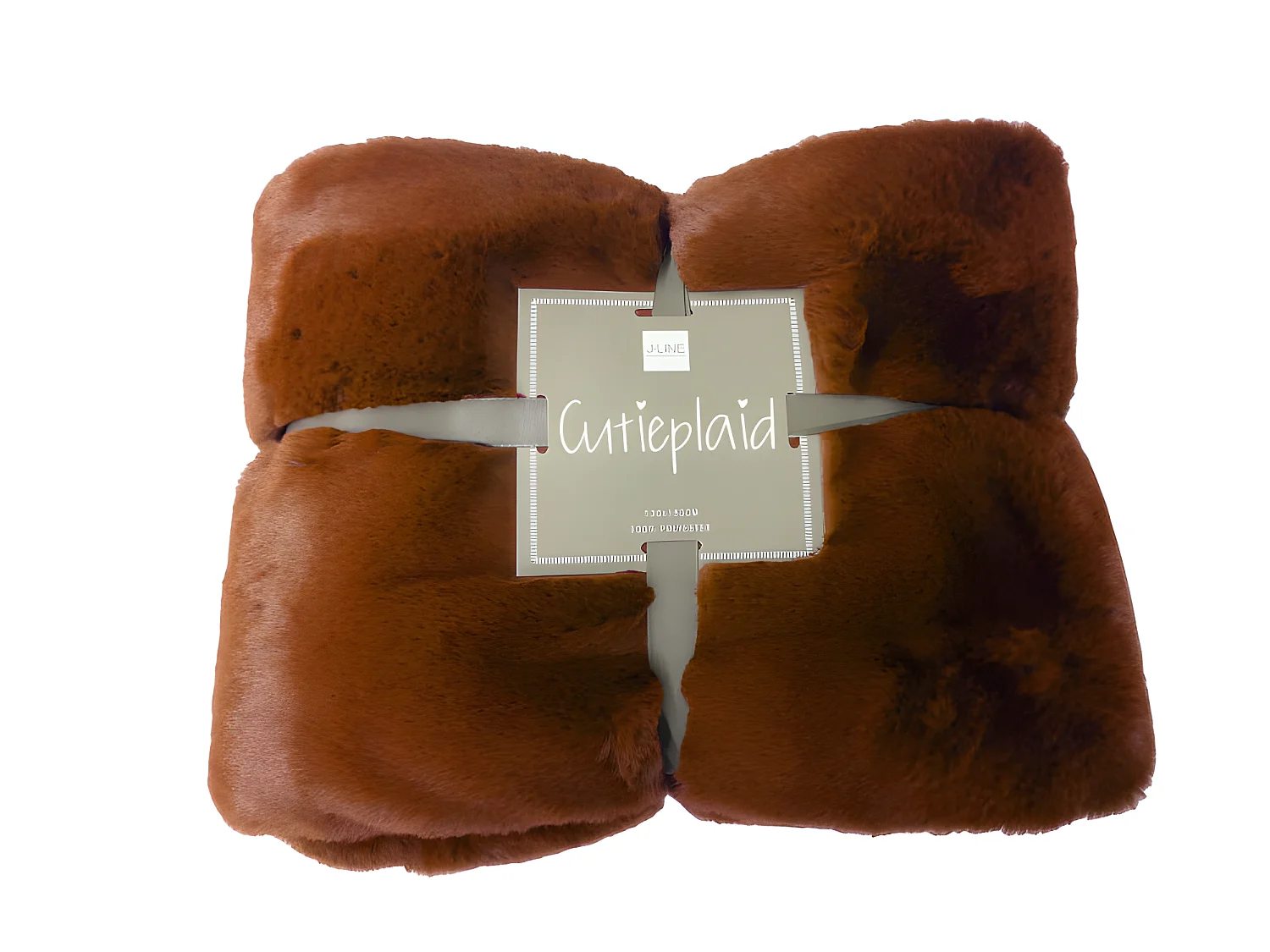 Plaid Cutie Polyester Sienna Marron - L 180 x l 130 x H 2 cm