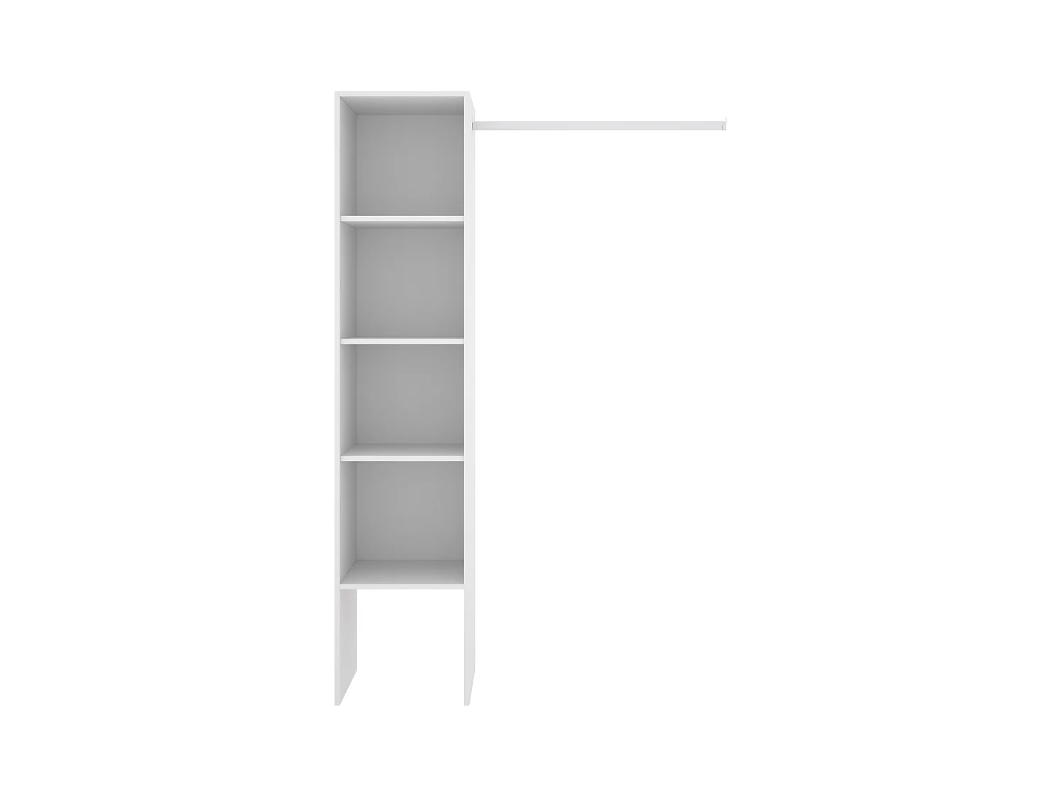 Guardaroba angolare L225 cm Bianco - FERDINAND