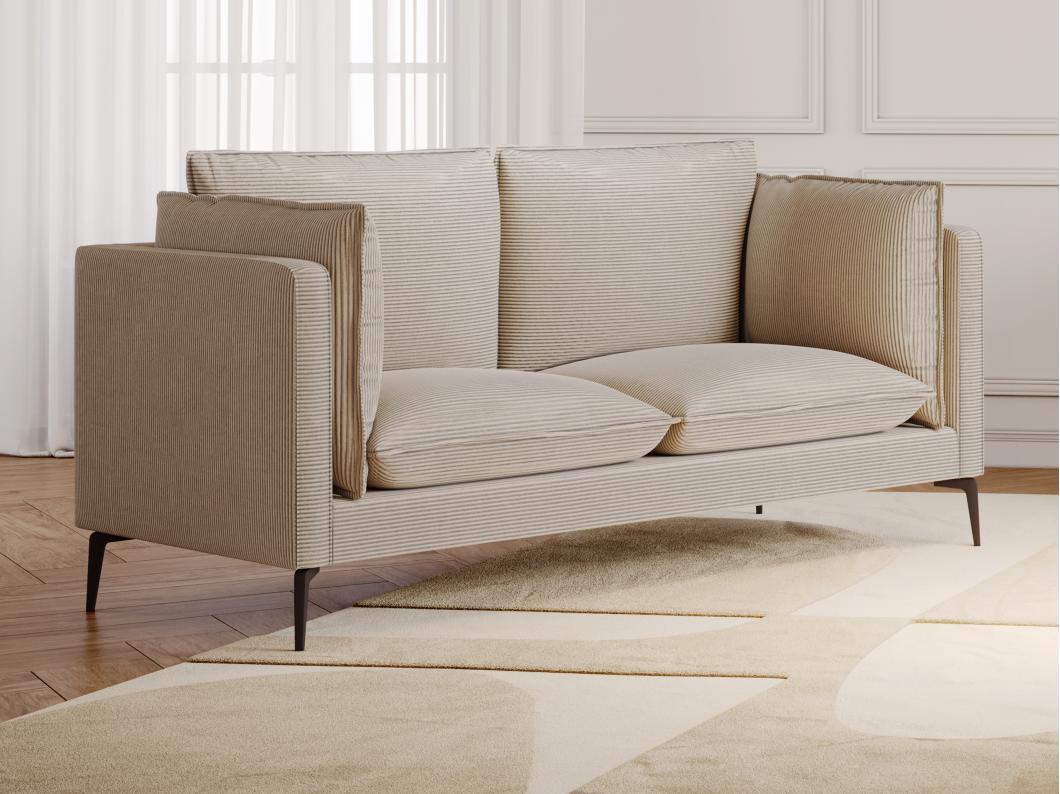 Sofa 2-Sitzer - Cord - Beige - KESTREL