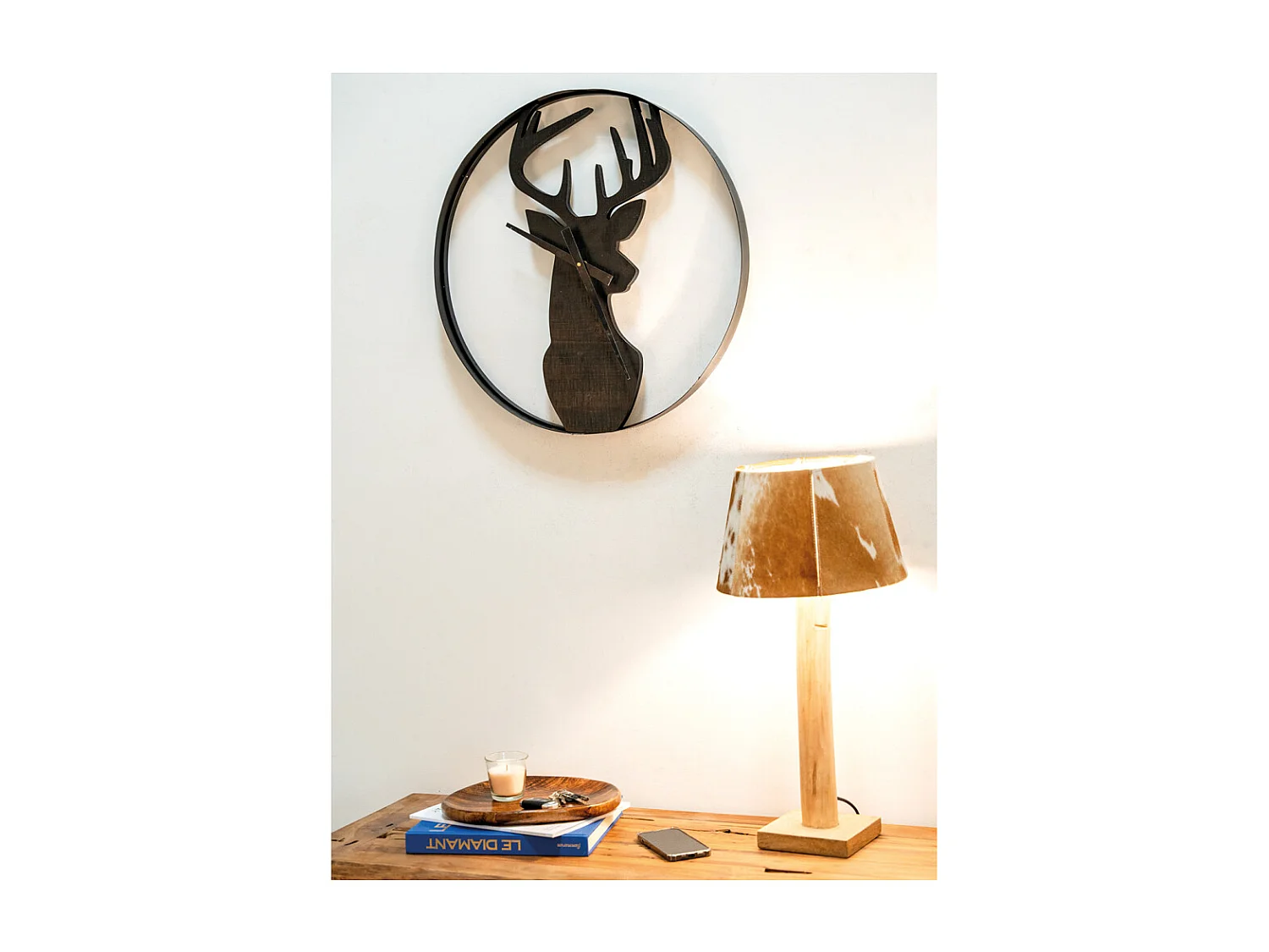 Pied de lampe en bois d'eucalyptus Grand modèle