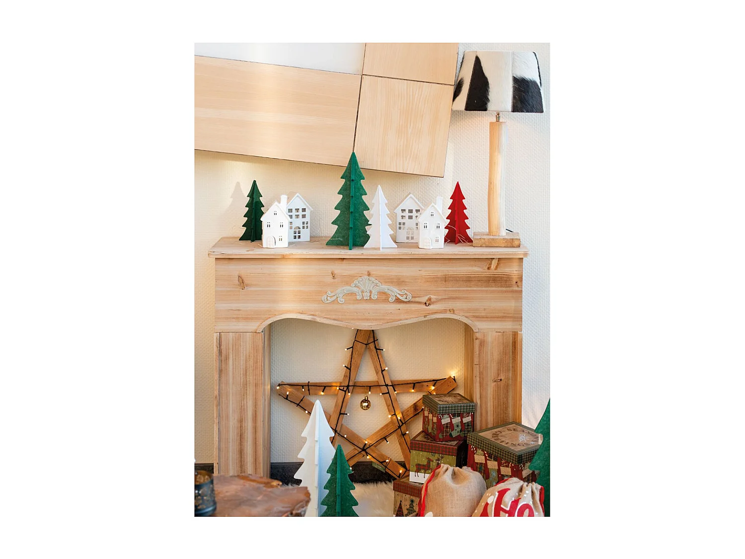 Pied de lampe en bois d'eucalyptus Petit modèle