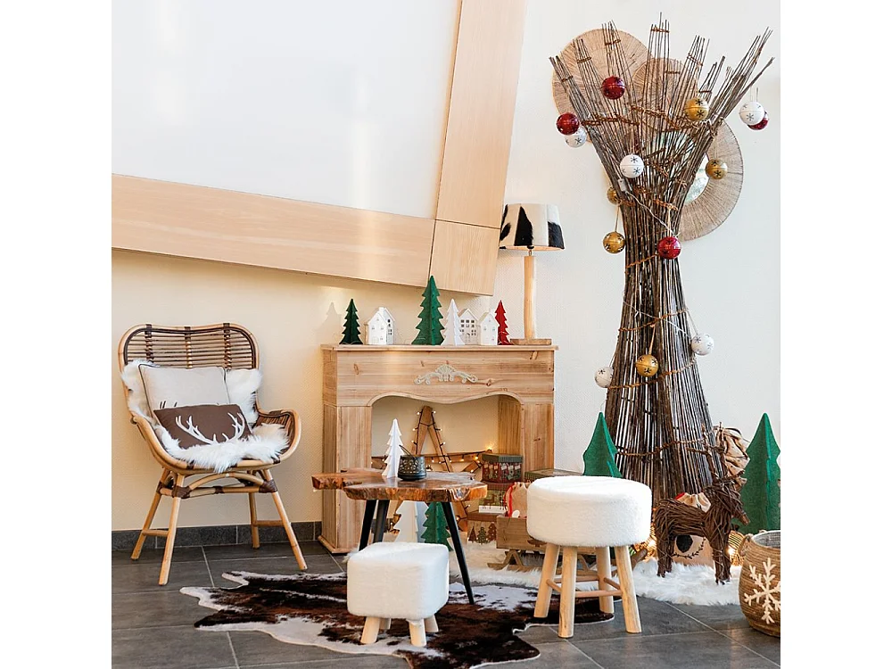 Pied de lampe en bois d'eucalyptus Petit modèle