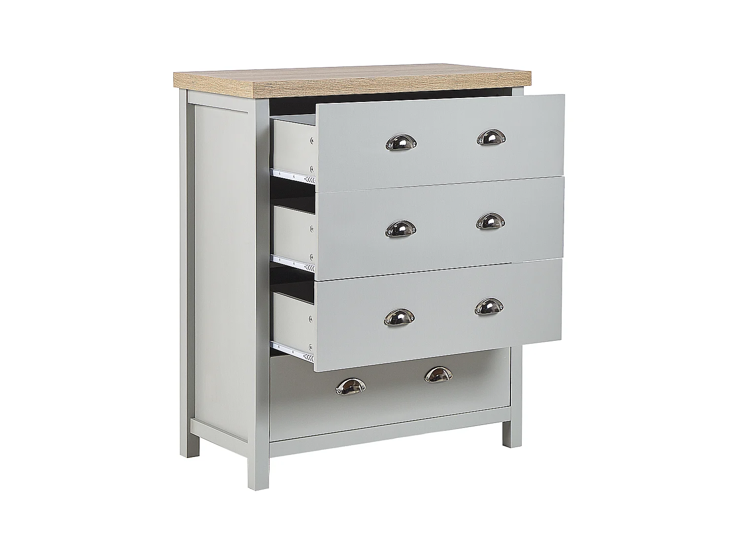 Commode à 4 tiroirs CLIO Gris clair