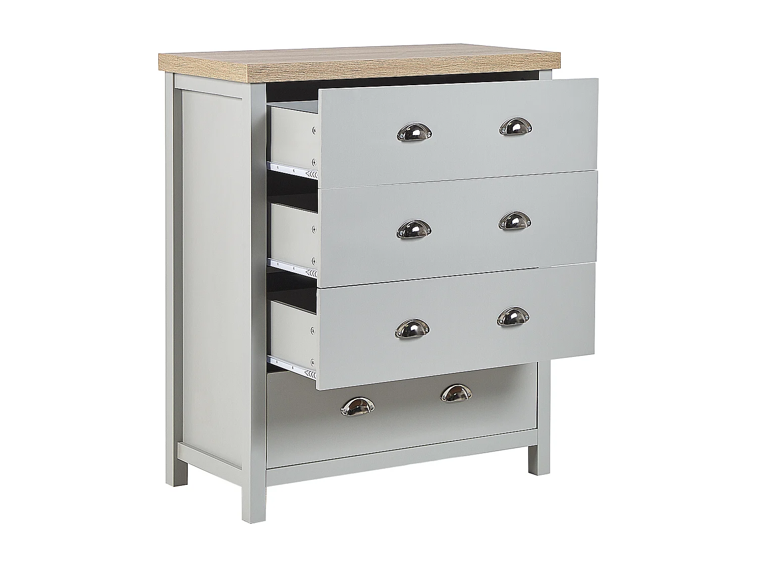 Commode à 4 tiroirs CLIO Gris clair