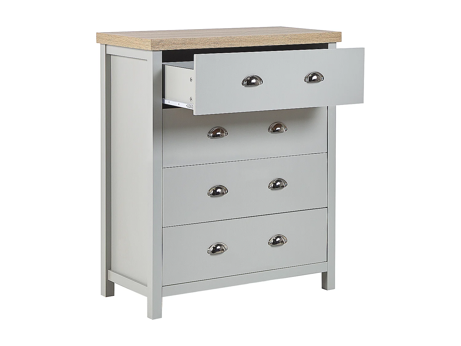 Commode à 4 tiroirs CLIO Gris clair