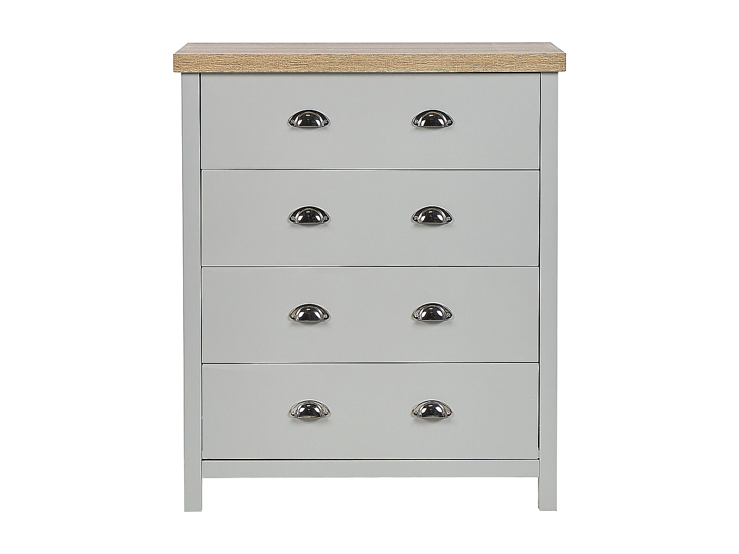 Commode à 4 tiroirs CLIO Gris clair