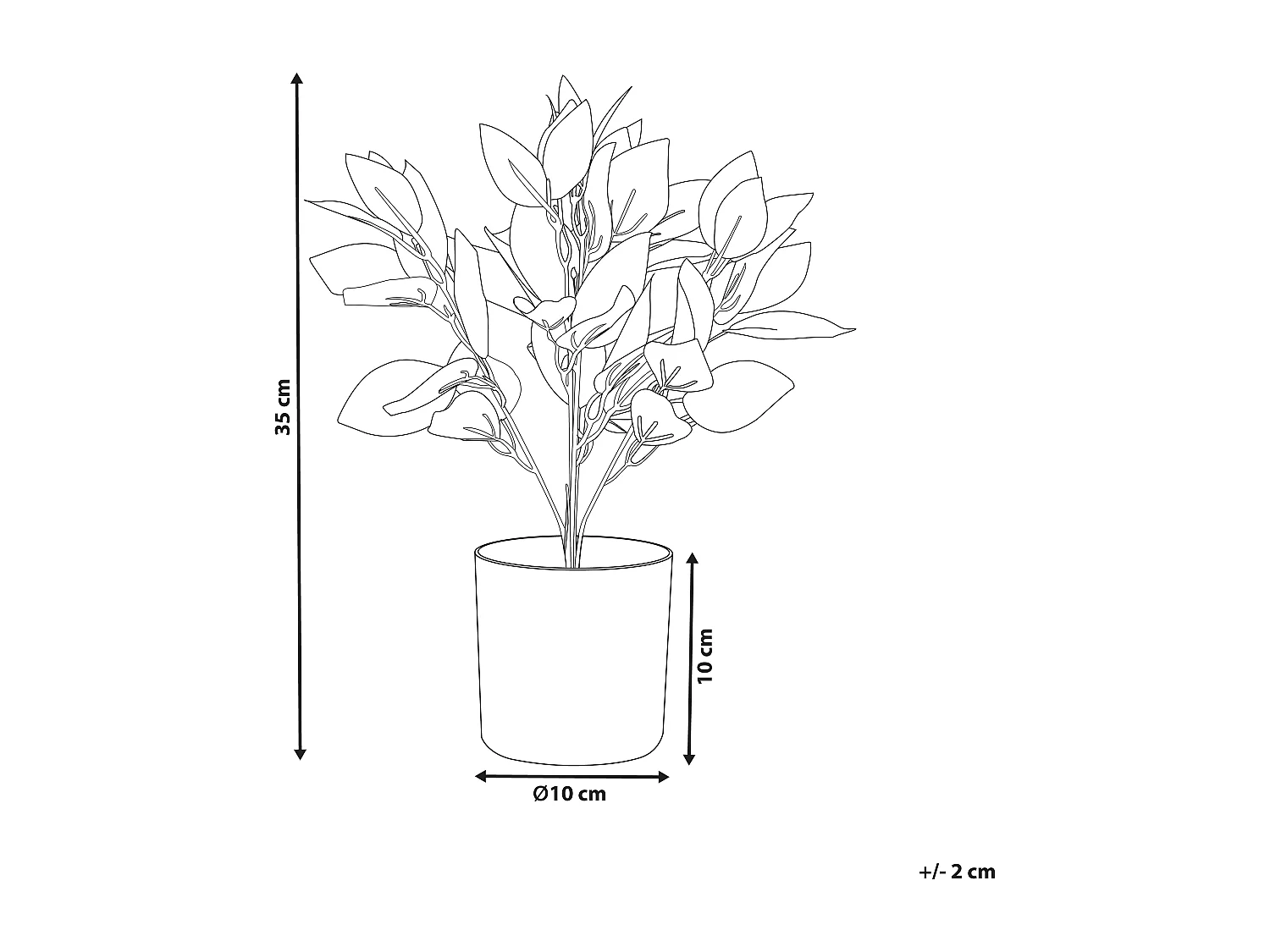 Plante artificielle TRADESCANTIA 35 cm Rouge