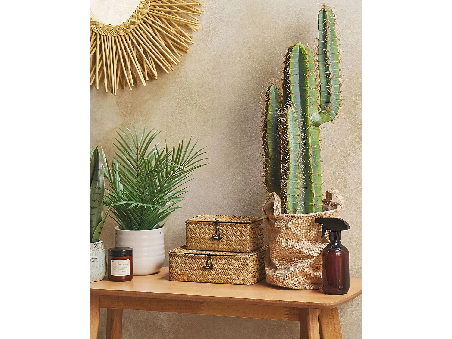 Kunstpflanze im Blumentopf 78 cm CACTUS