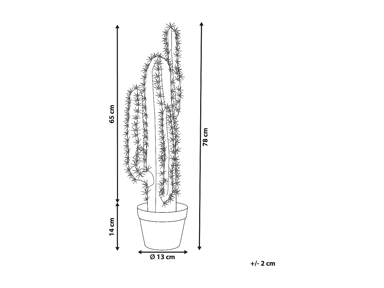 Kunstplant in bloempot 78 cm CACTUS