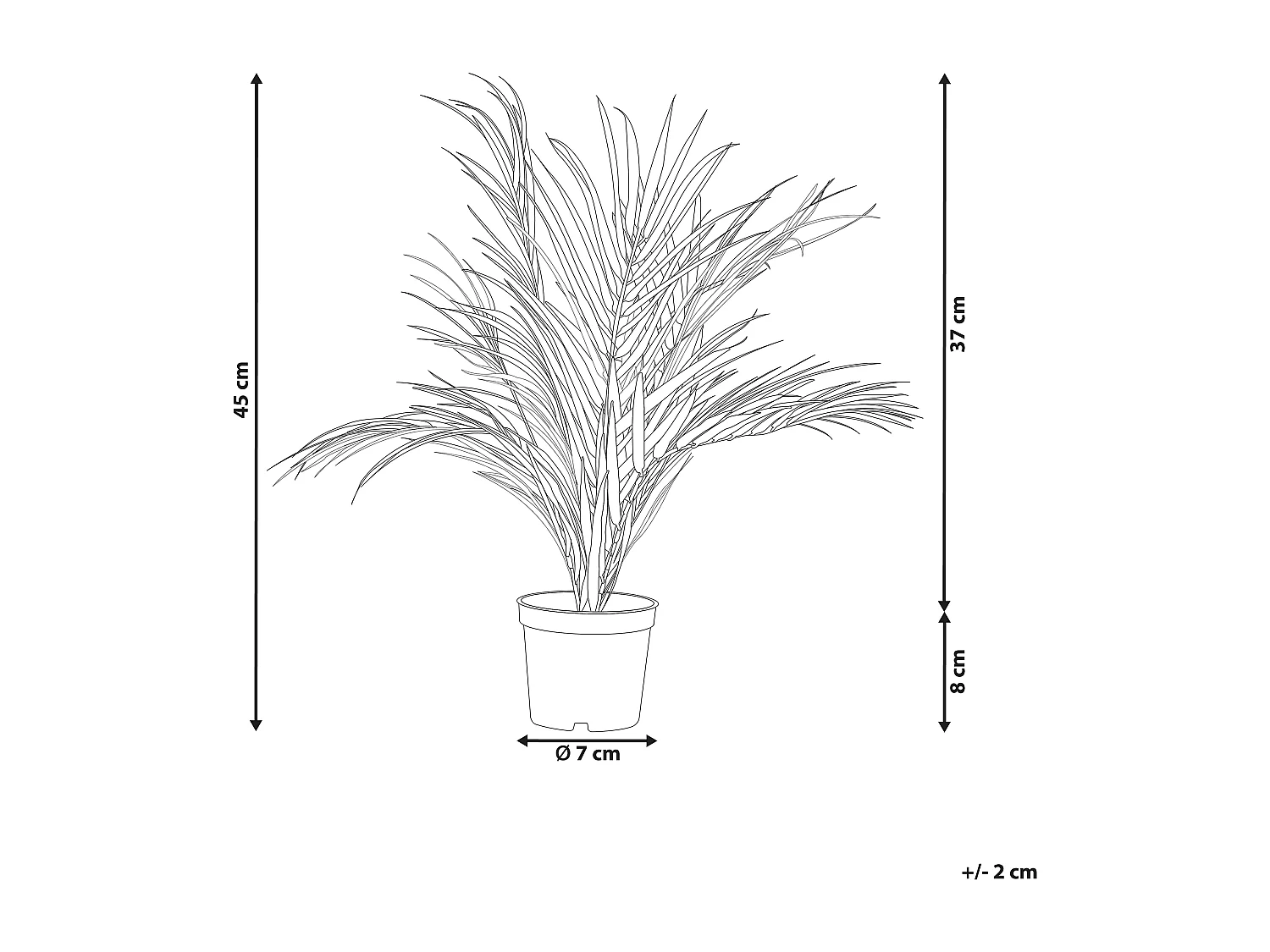 Pianta artificiale in vaso 45 cm ARECA PALM