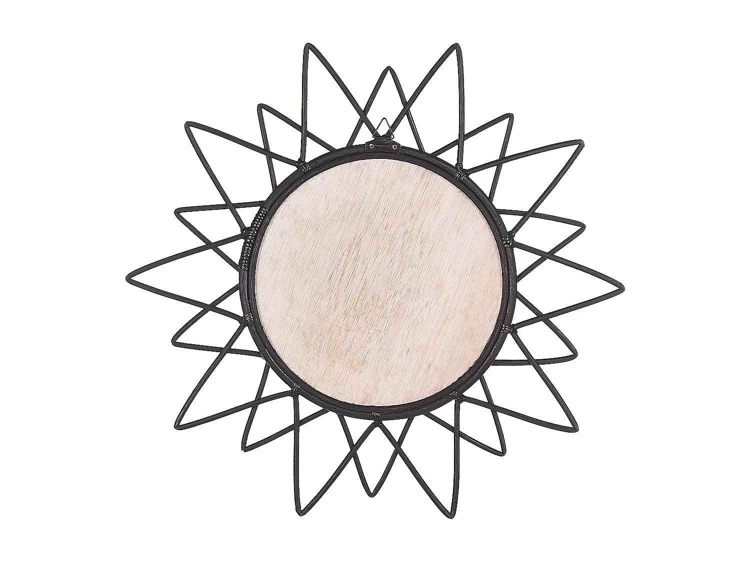 Lustro ścienne AROEK 61 cm 61 cm Rattan Czarny