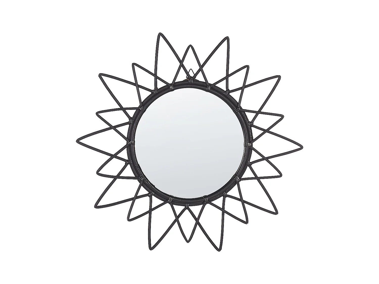 Miroir AROEK 61 cm 61 cm Rotin Noir