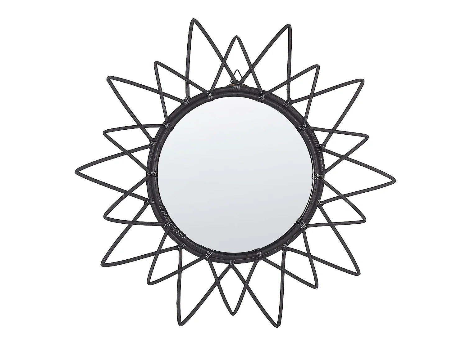 Miroir AROEK 61 cm 61 cm Rotin Noir