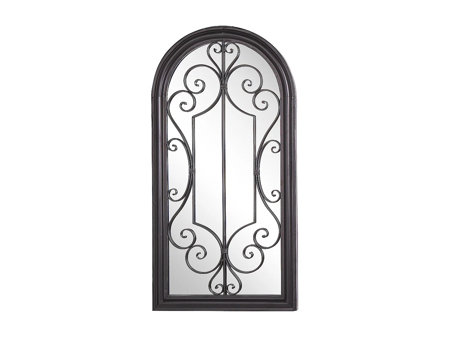 Wandspiegel CAMPEL 49 cm 97 cm Metaal Zwart