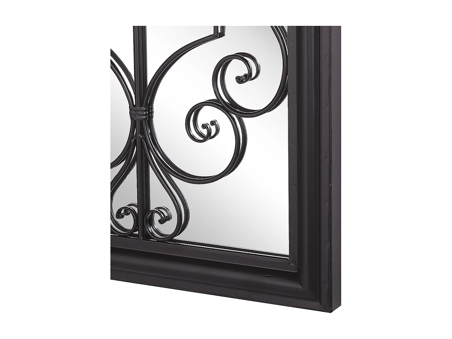 Wandspiegel CAMPEL 49 cm 97 cm Metaal Zwart