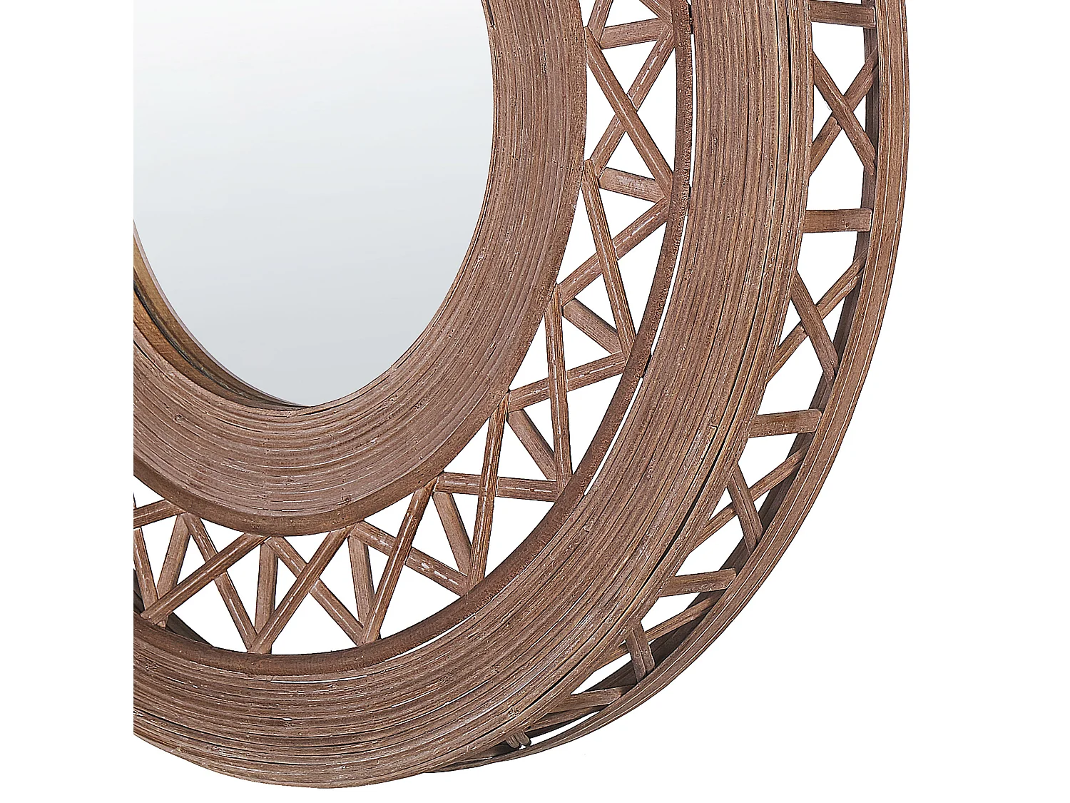 Espelho CACOMA 62 cm 62 cm Madeira de bambu Castanho