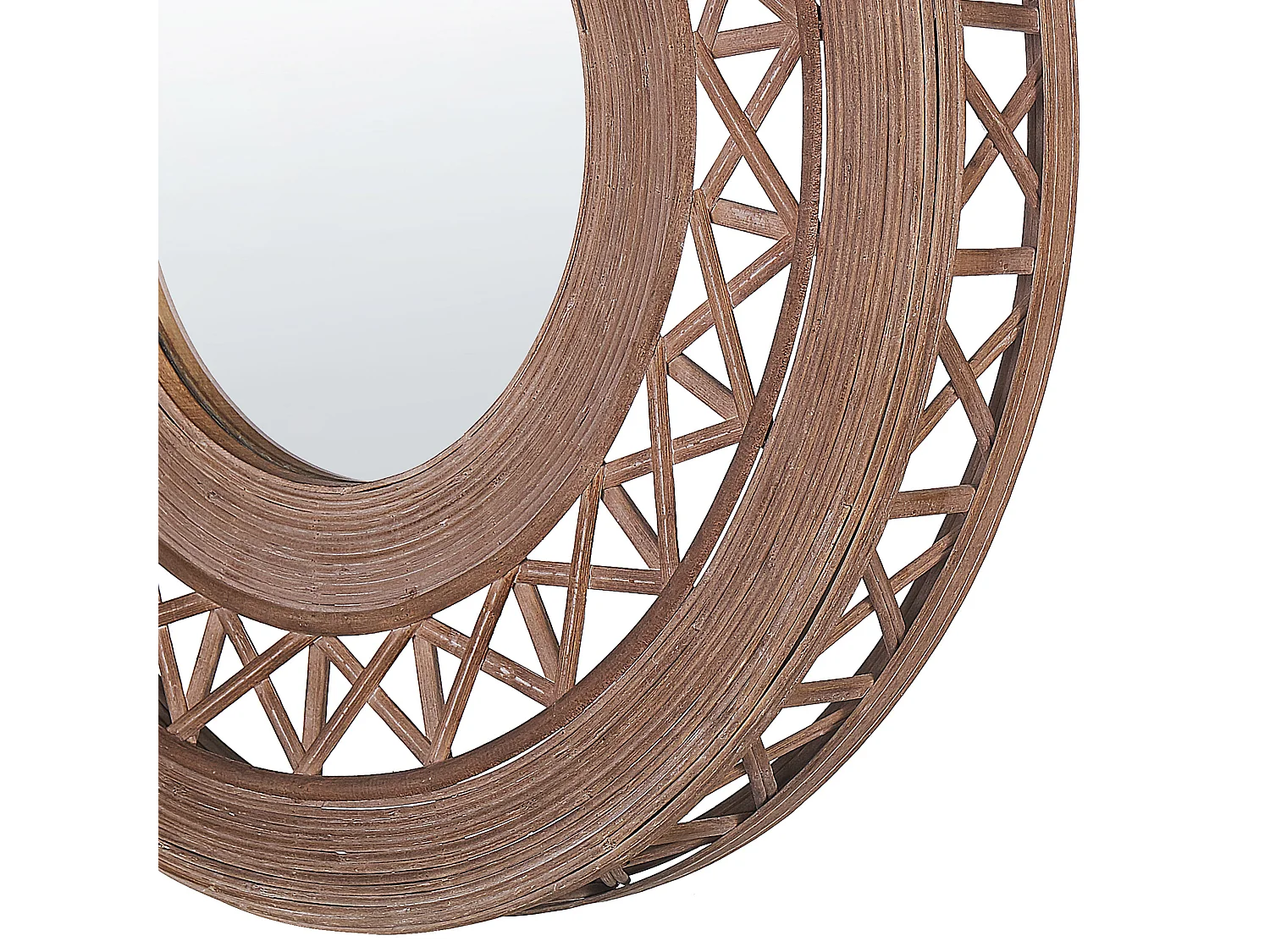 Wandspiegel CACOMA 62 cm 62 cm Bamboehout Bruin