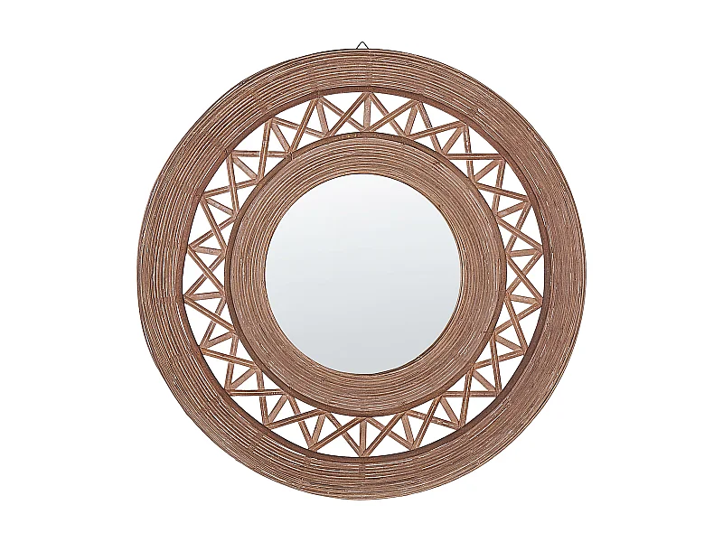 Miroir CACOMA 62 cm 62 cm Bambou Marron