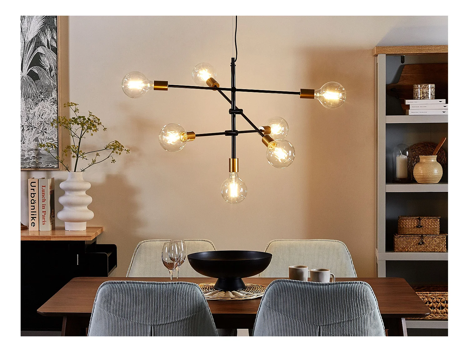 Lámpara colgante CREMERA Metal Negro