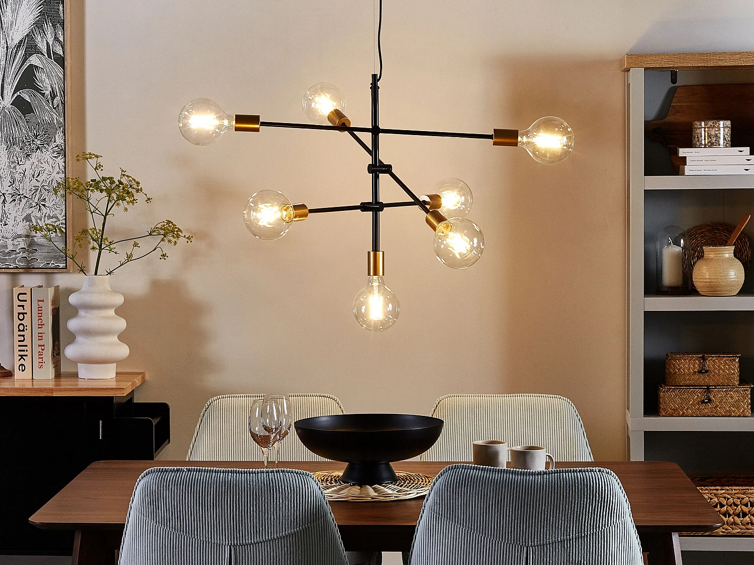 Lampe suspension CREMERA Métal Noir