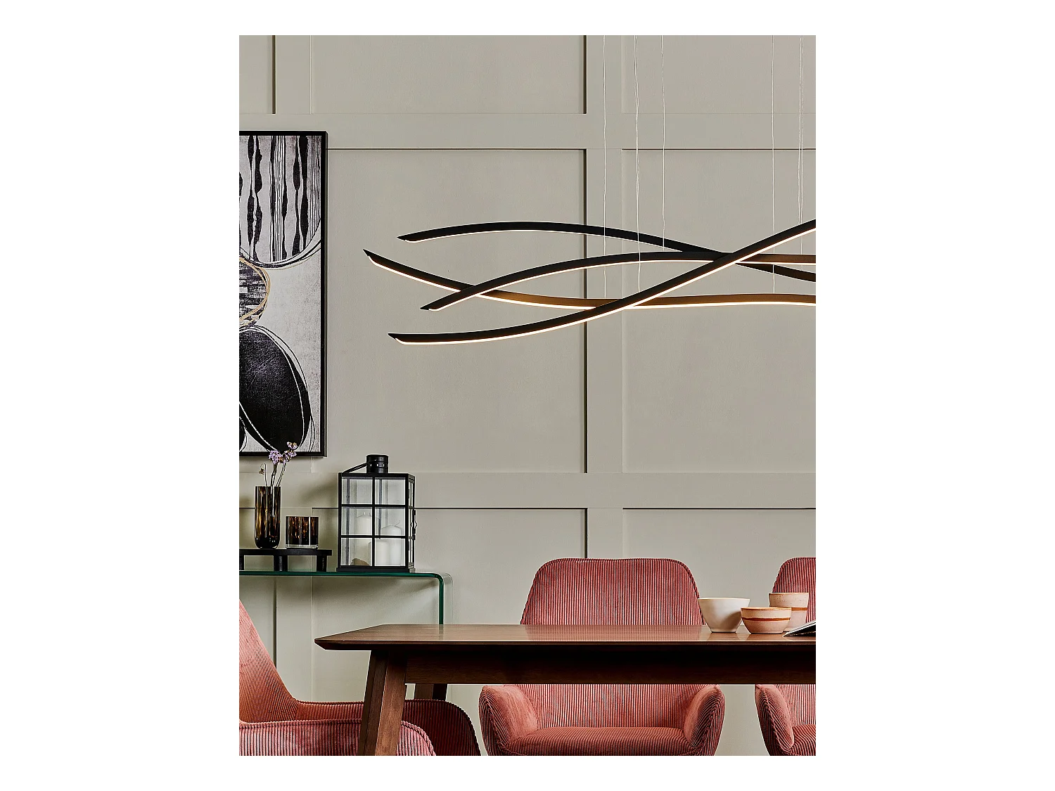 Lampe LED suspendue CALAO Métal Noir