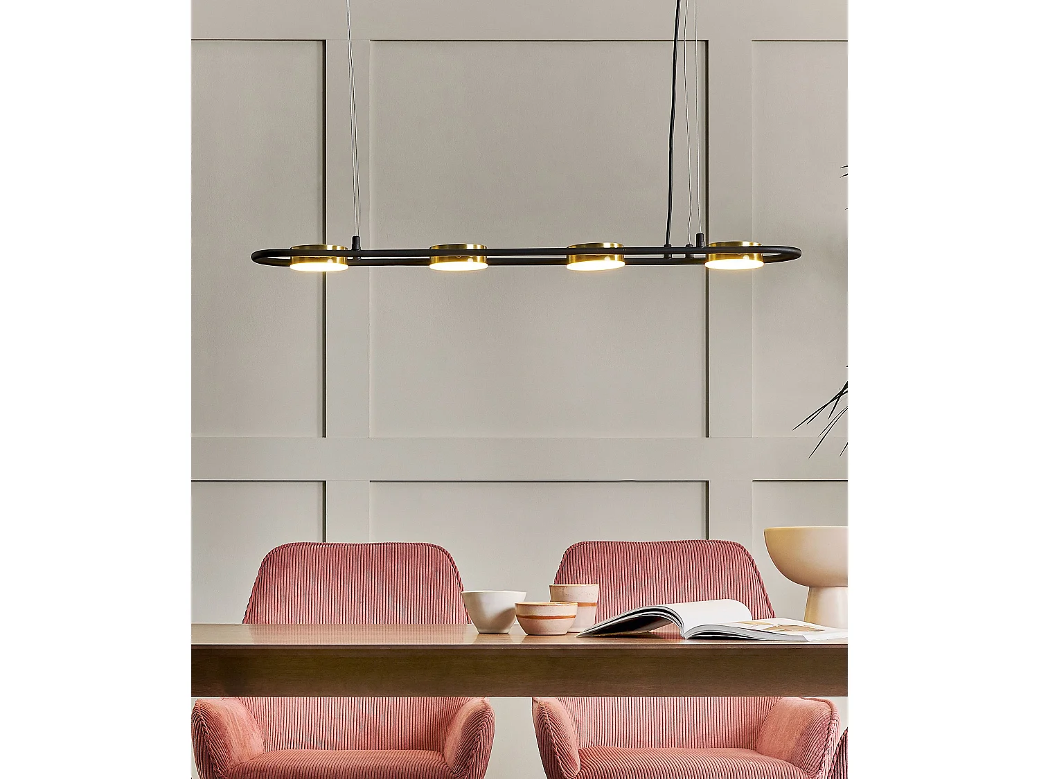 Lámpara LED colgante MALI Metal Negro