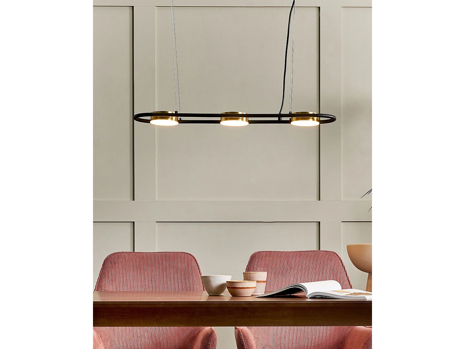 Lámpara LED colgante MALI Metal Negro