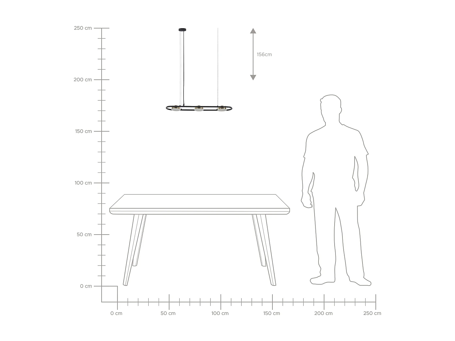 Lampe LED suspendue MALI Métal Noir