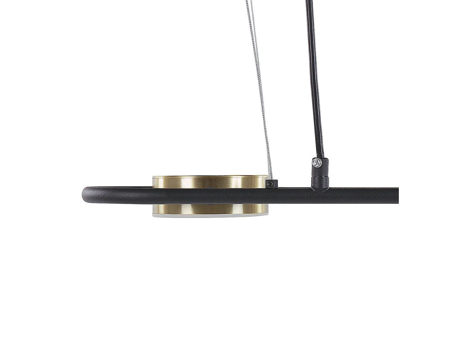 Hängelampe Metall schwarz / Messing Oval 3-flammig Modern Mali