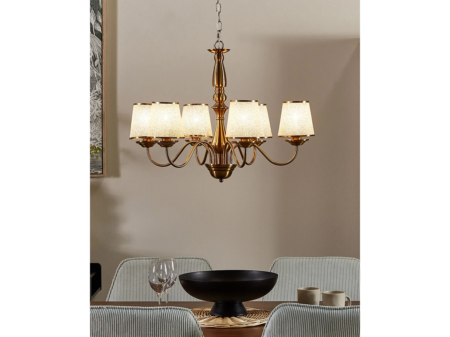 Kroonluchter BRADANO Metaal Messing