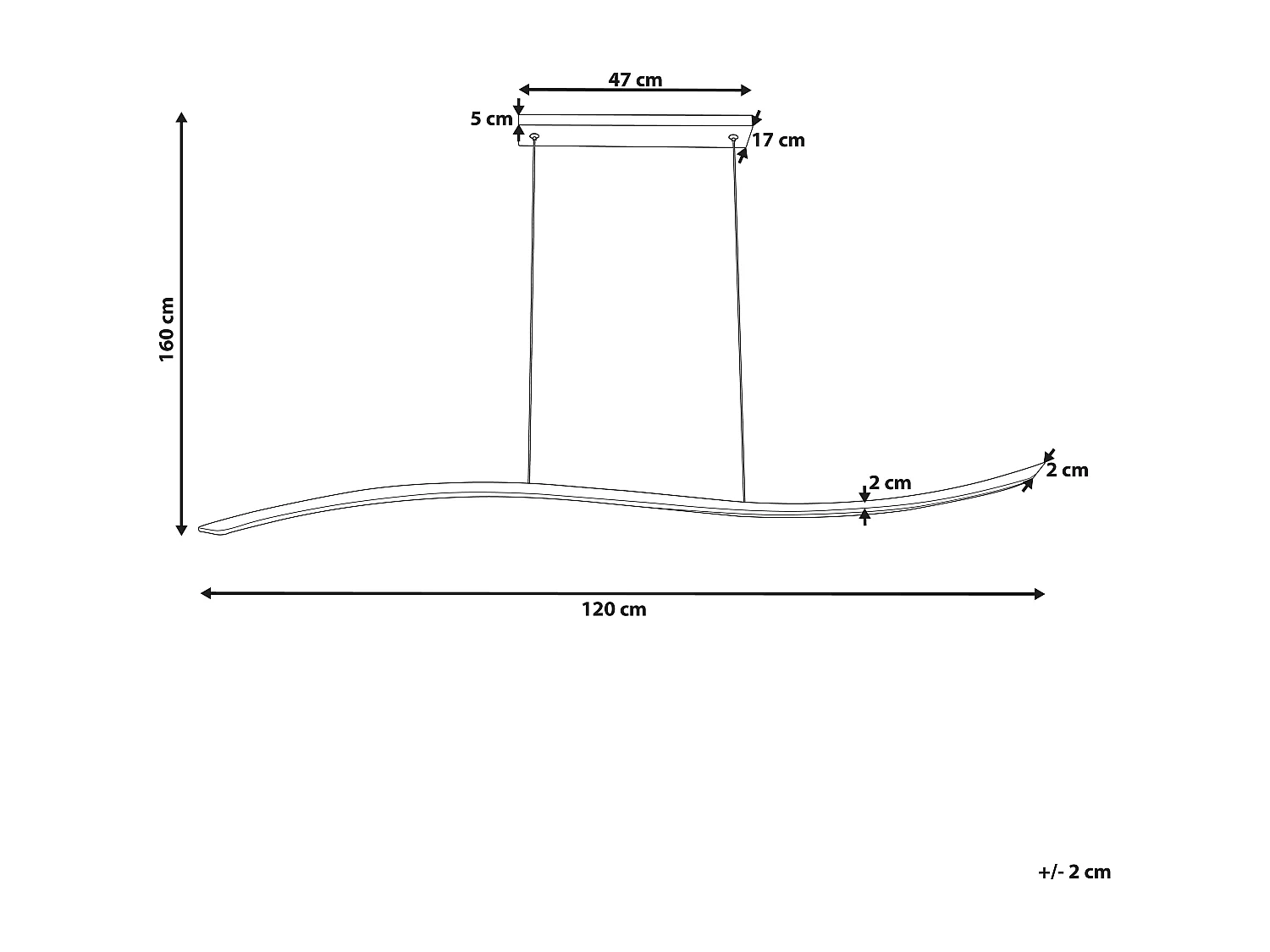 Candeeiro LED suspenso CALAO Metal Preto