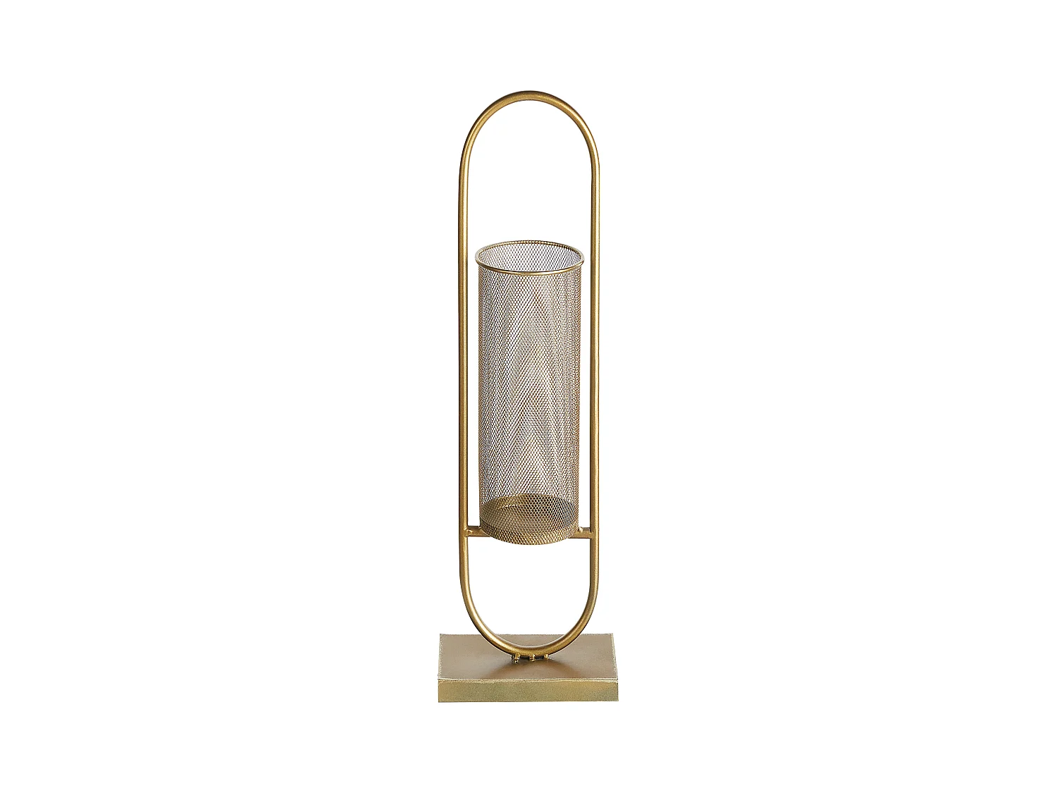 Kerzenhalter Kerzenständer Tischdeko Eisen gold oval Windlicht 73 cm Glamourös