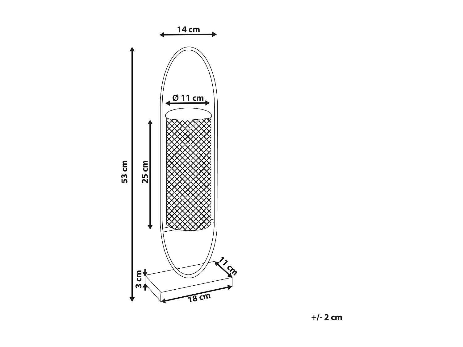 Kaarshouder BOHOL Metaal 53 cm Goud