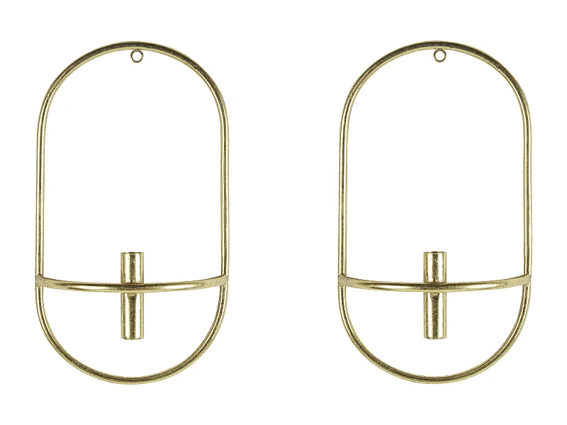 Set van 2 wandkandelaars CAVIANA Metaal 38 cm Goud