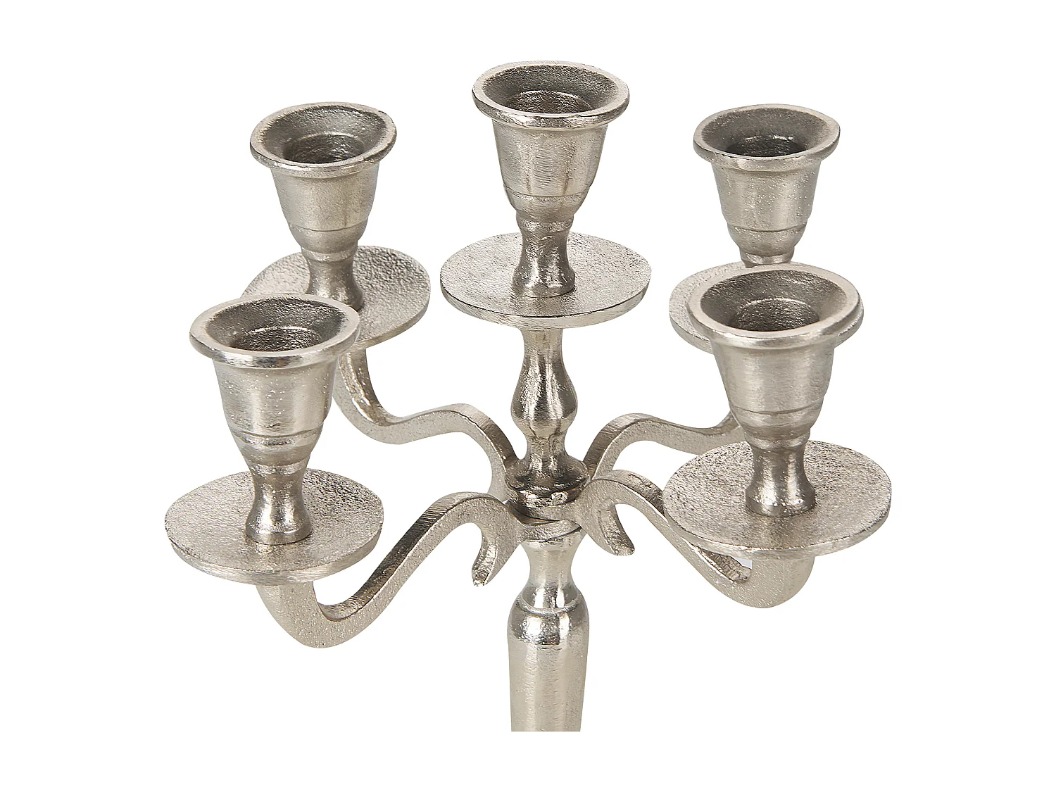 Kerzenständer PETRA Metall 35 cm Silber