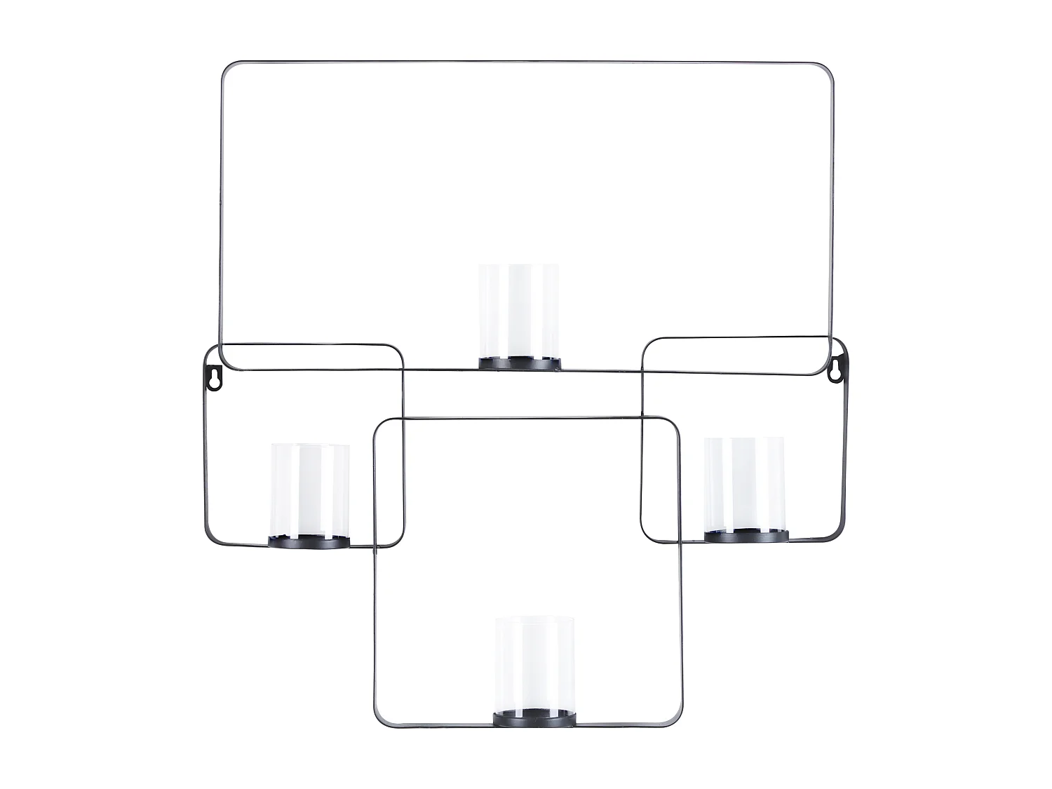 Castiçal de parede PALAWAN Metal 65 cm Preto
