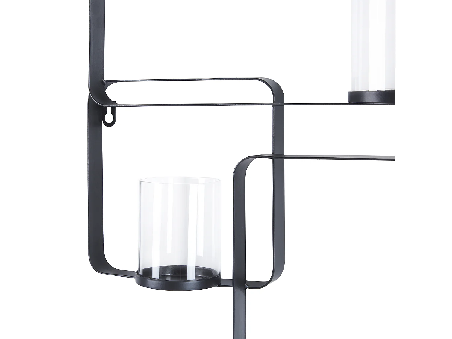 Castiçal de parede PALAWAN Metal 65 cm Preto