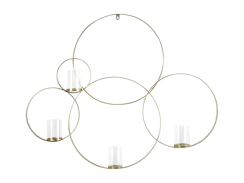 Portacandele da parete BURU Metallo 80 cm Oro