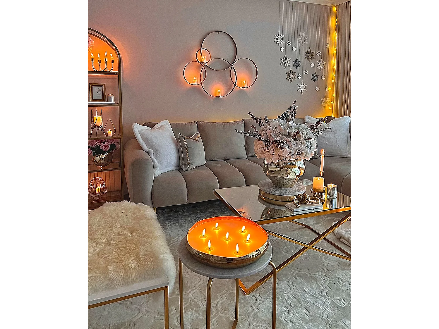 Wandkandelaar BURU Metaal 80 cm Goud