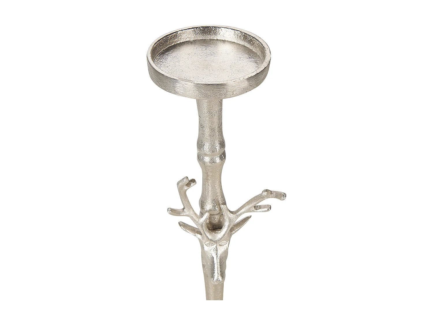 Set di 2 portacandele TIKAL Metallo 34 cm Argento