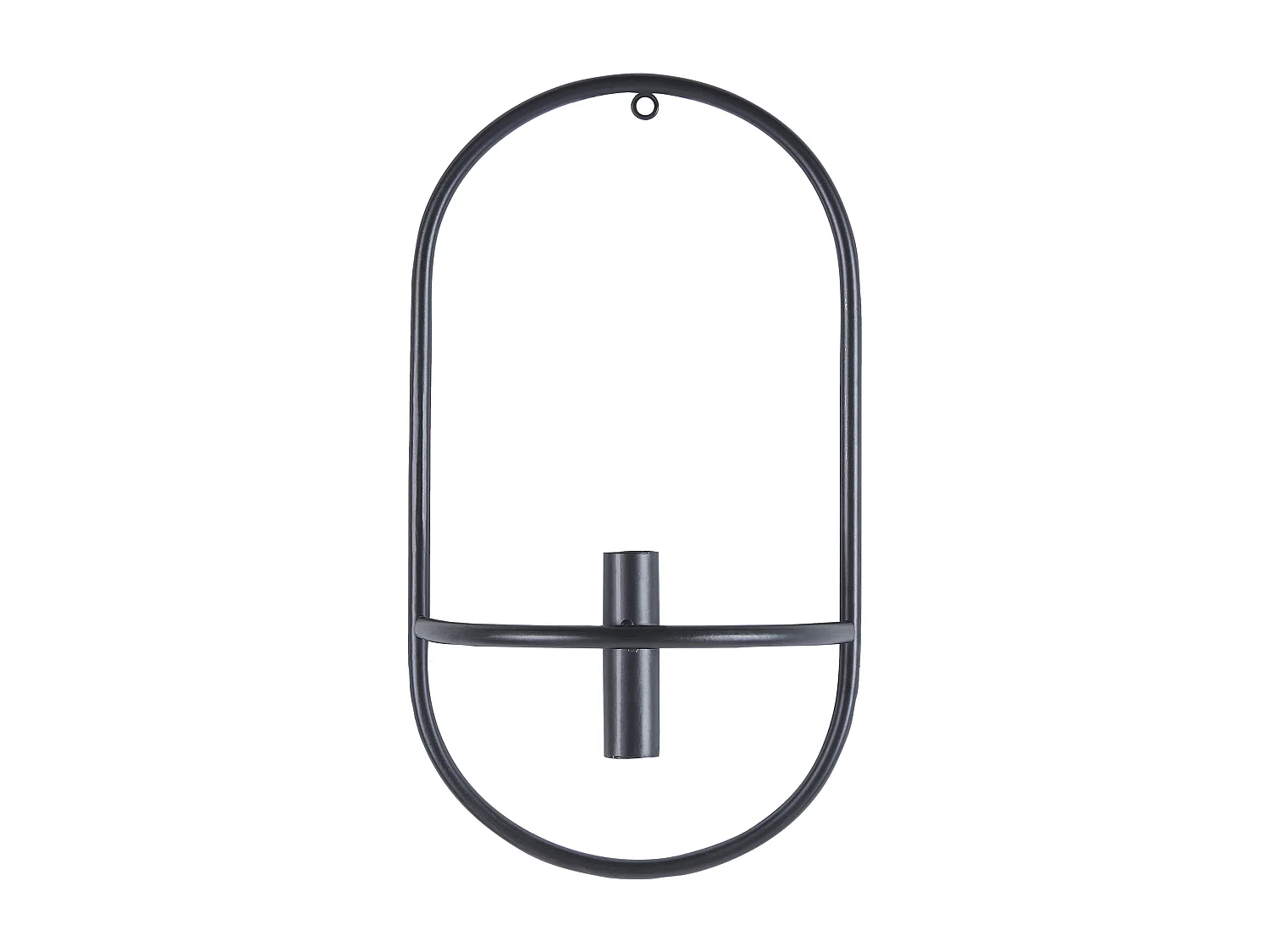 Set van 2 wandkandelaars CAVIANA Metaal 38 cm Zwart