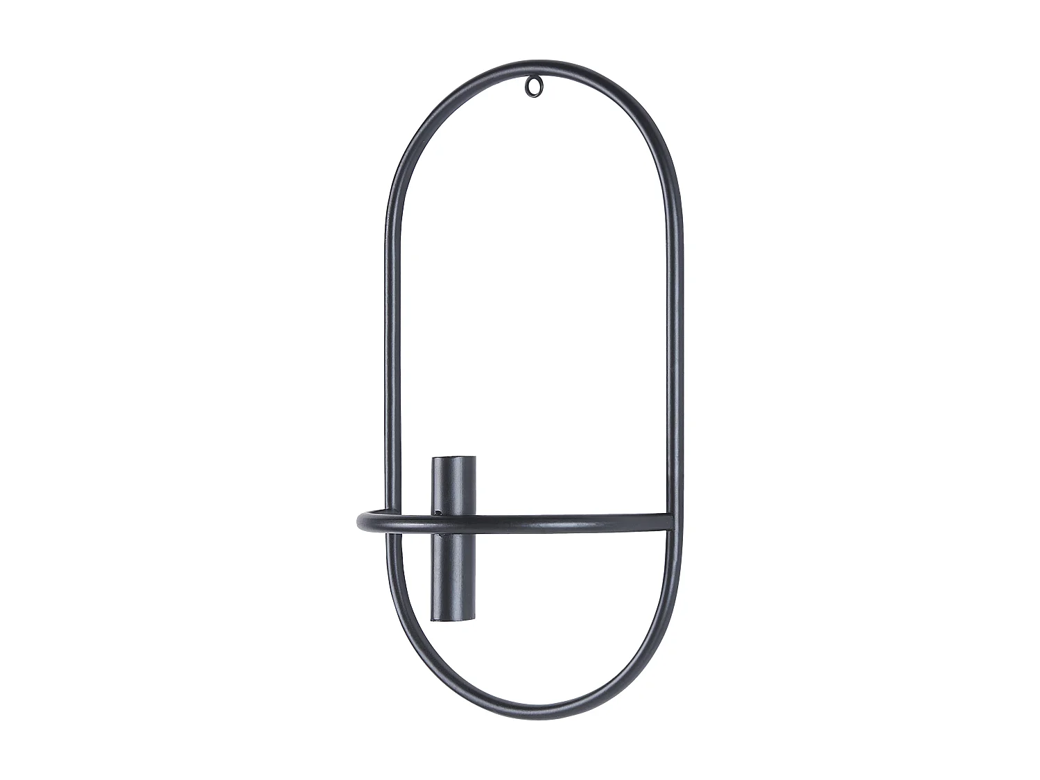 Set van 2 wandkandelaars CAVIANA Metaal 38 cm Zwart