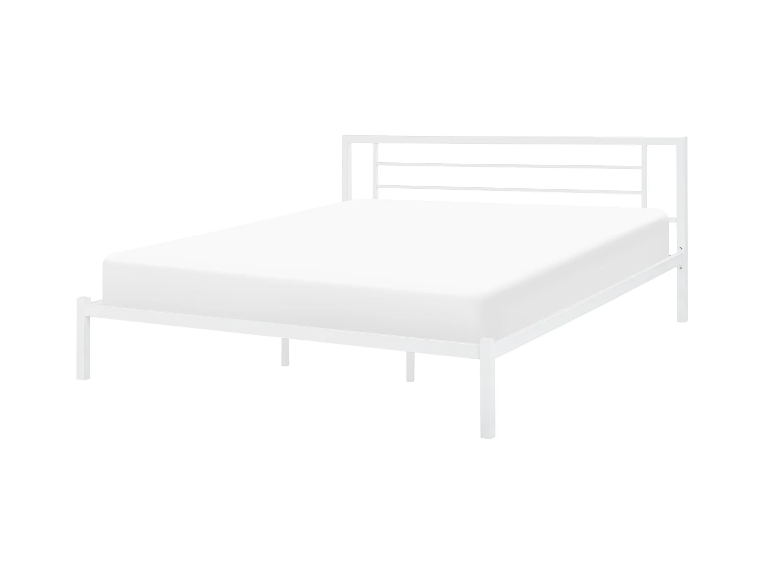 Lit avec sommier Métal CUSSET 180 x 200 cm Blanc