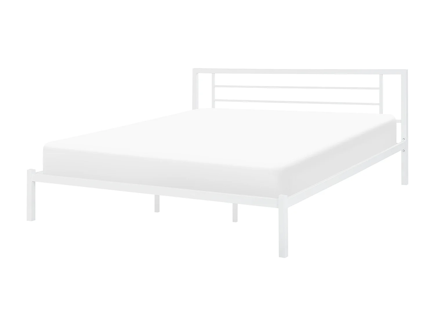 Bett mit Lattenrost Metall CUSSET 180 x 200 cm Weiss