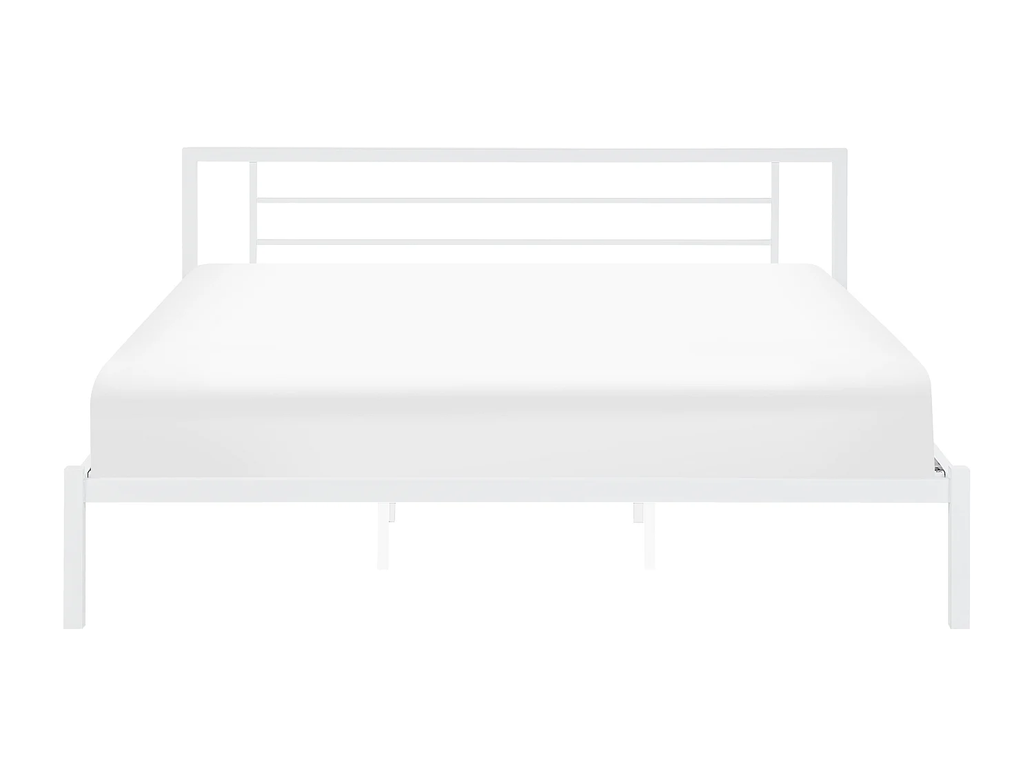 Bett mit Lattenrost Metall CUSSET 180 x 200 cm Weiss