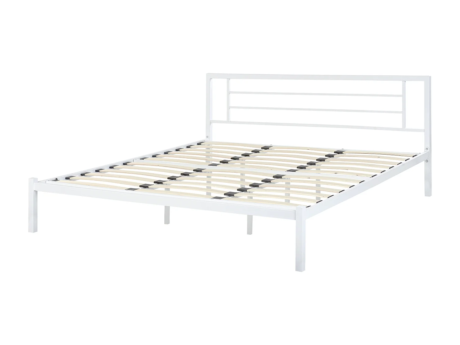 Bett mit Lattenrost Metall CUSSET 180 x 200 cm Weiss