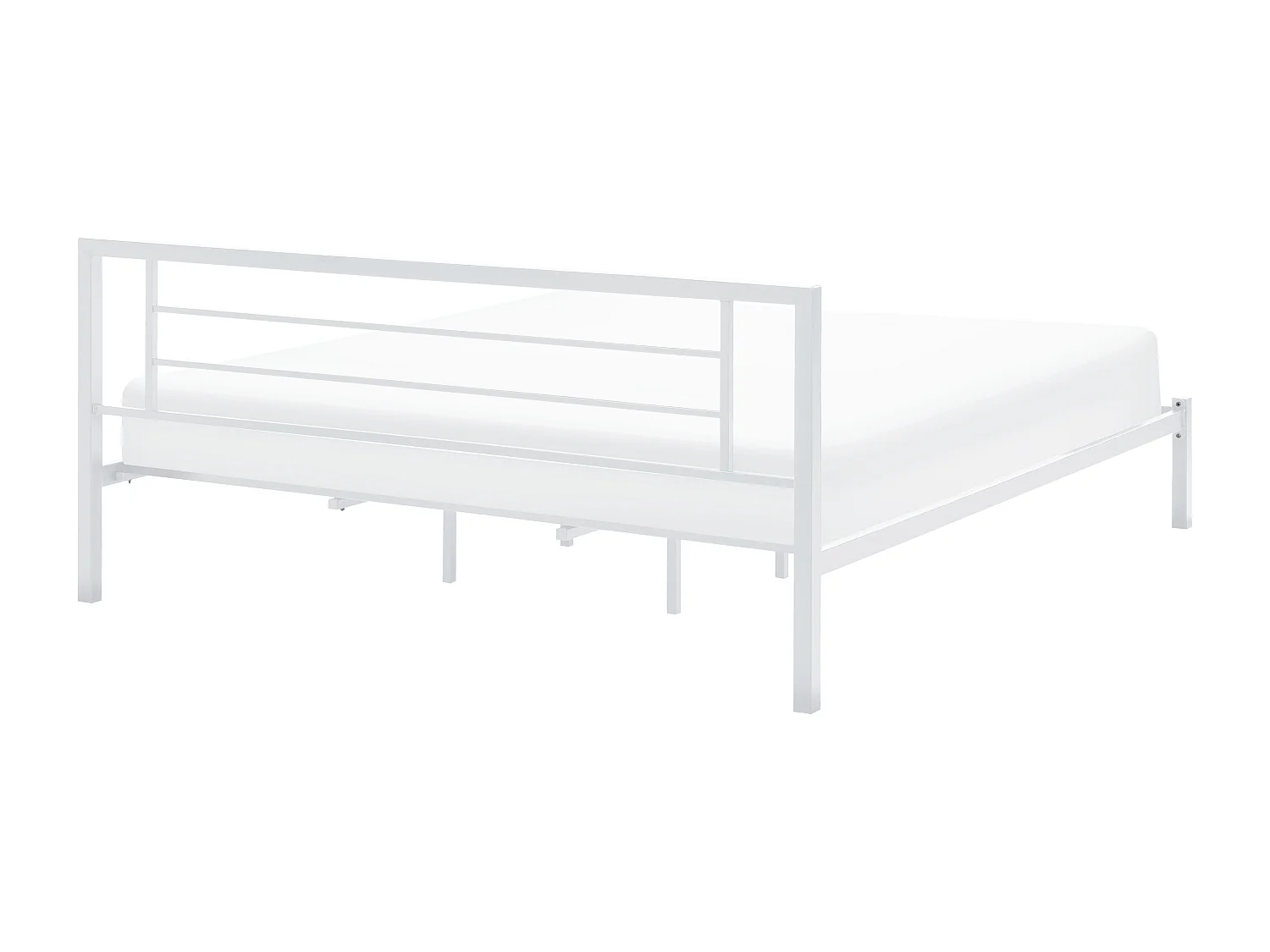 Bett mit Lattenrost Metall CUSSET 180 x 200 cm Weiss