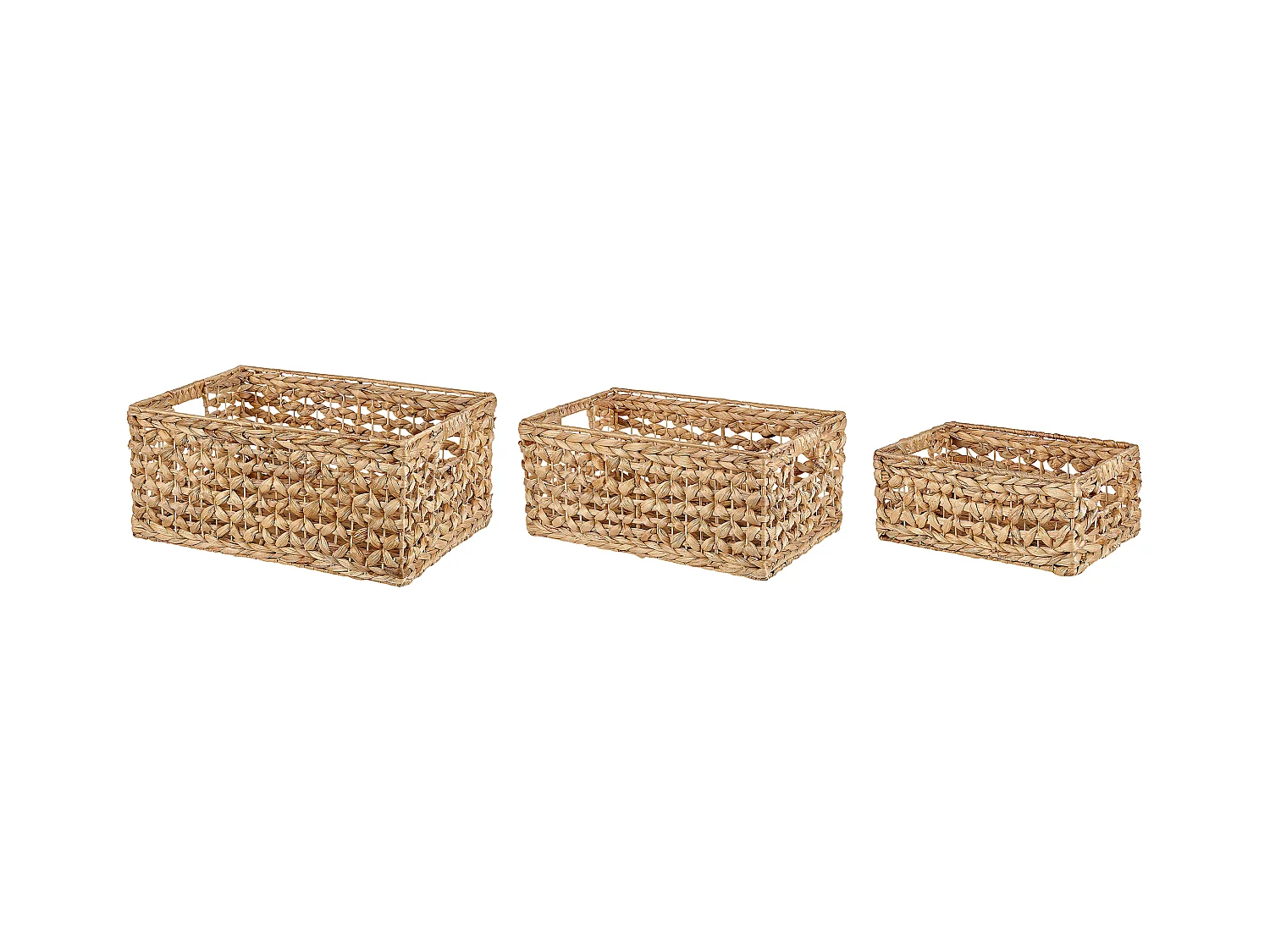 Lot de 3 paniers MINNOW Osier Naturel